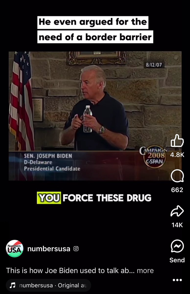 openwheelluver's tweet photo. @POTUS apparently 2007 slipped ol joes mind like everything else. A briefing on keeping the borders secure was what he spoke about. Now he wants them all to come in. #impeachbidennow https://t.co/aWEQzizDQ3