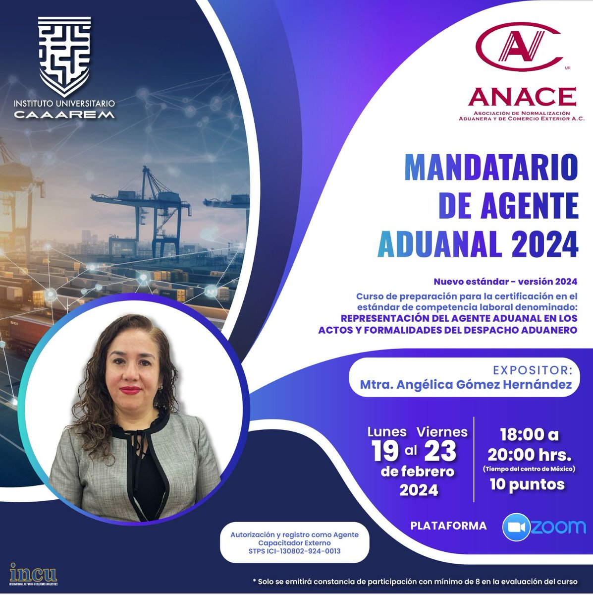 ANACE_AC's tweet photo. Inscríbete al curso de Mandatario de Agente Aduanal 2024.
#Caaarem #Anace #AgenteAduanal https://t.co/u2DXNM6aVL