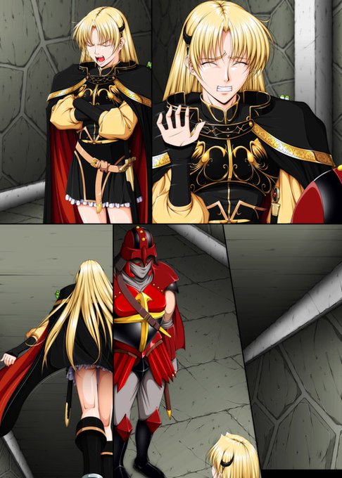 DLsiteでセール中の18禁同人漫画「がんばれシャロンちゃんA」の超豪華版用ブラック仕様。
今回のブラック仕様は色分けに悩みましたね～。
昔描いたCGでは手袋はそのままでしたが、それだと脱衣時に変わらないので黒になりましたね。
セールは明日まで😗

DLsite https://t.co/7ubrVipeZz 