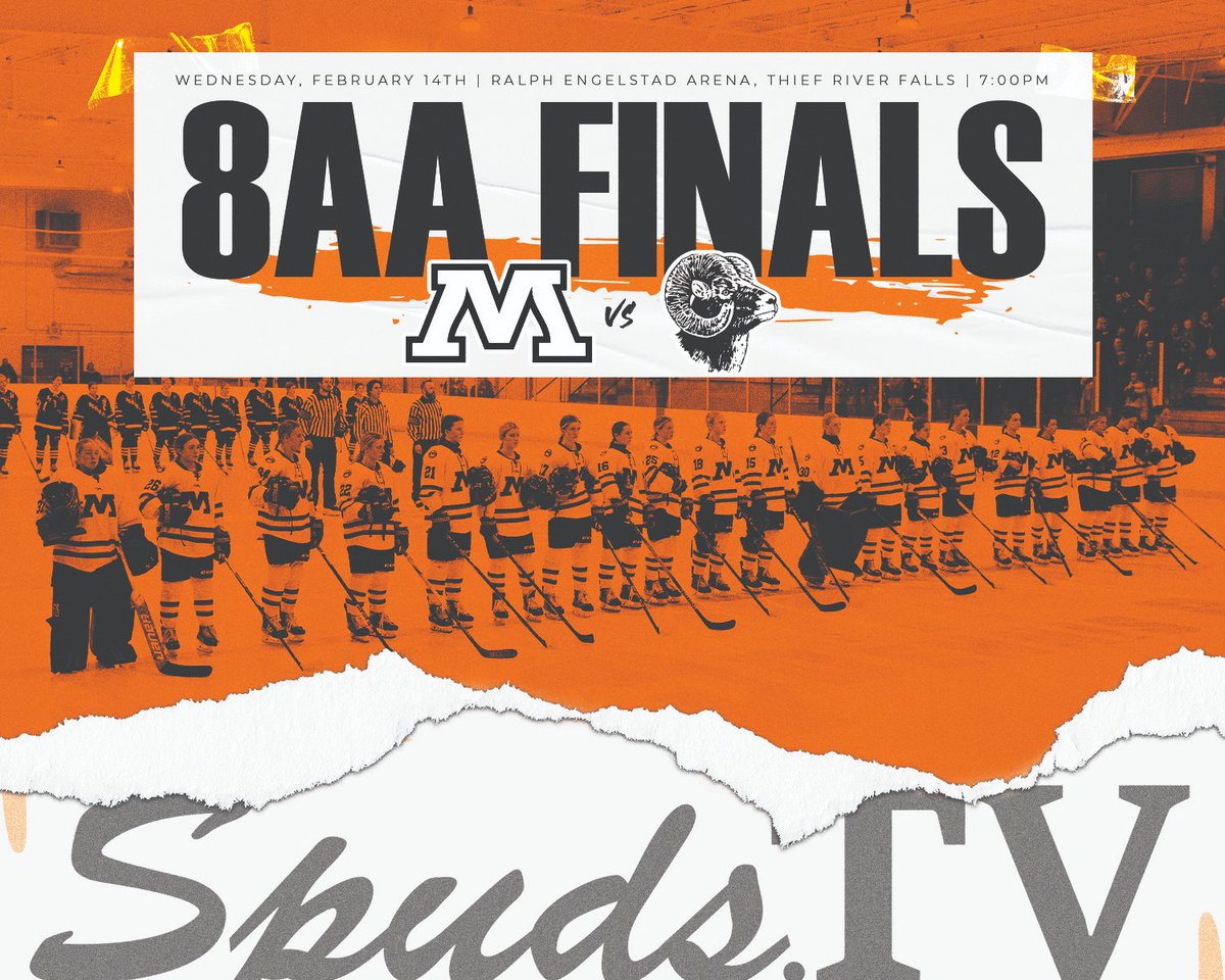 Spuds_TV's tweet photo. The #TrekToTheX for @MoorheadSpudsG1 continues this Wednesday at 7:00pm. The #1 Spuds take on the #2 Rams in a Section 8AA Championship rematch! We'll have all the action on SpudsTV for those that aren't making the trip to Thief River Falls.

@FollowThePuck @RHSGirlsHockey https://t.co/9KEtNAxuXR