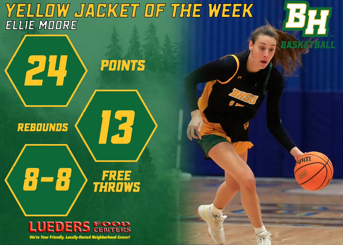 Black Hills State Athletics (@bhsuathletics) on Twitter photo ππππππ π
πΌπΎπππ ππ πππ ππππ!
(Presented by Lueders!)
Posting double-digit scoring in both wins, and going 8-for-8 from the FT line lands ππ‘π‘ππ ππ€π€π§π Yellow Jacket of the Week honors!
#ClimbTheHills x <a href="/BHSUWBB/">Black Hills State WBB</a> ππππππ π
πΌπΎπππ ππ πππ ππππ!
(Presented by Lueders!)
Posting double-digit scoring in both wins, and going 8-for-8 from the FT line lands ππ‘π‘ππ ππ€π€π§π Yellow Jacket of the Week honors!
#ClimbTheHills x <a href="/BHSUWBB/">Black Hills State WBB</a>