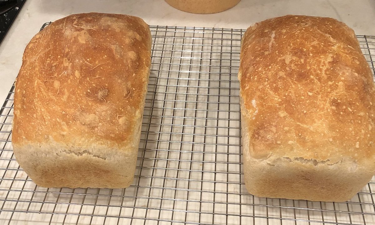 The sourdough journey continues. #BakersofTwitter #TwitterBaking Add some calmness to these stressful times. And butter. Add butter.