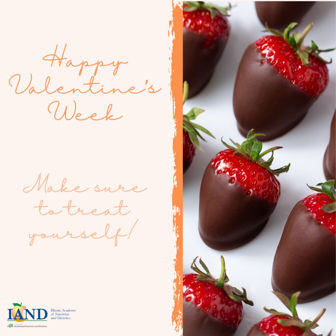 Happy Valentines Week from IAND! We hope you enjoy some time with your loved ones. Also don't forget to treat yourself - it's all about balance. 🍓🩷

#dietetics #eatrightlL #valentines #registereddietitian #eatrightpro #illinois #health #eatright #rd2be