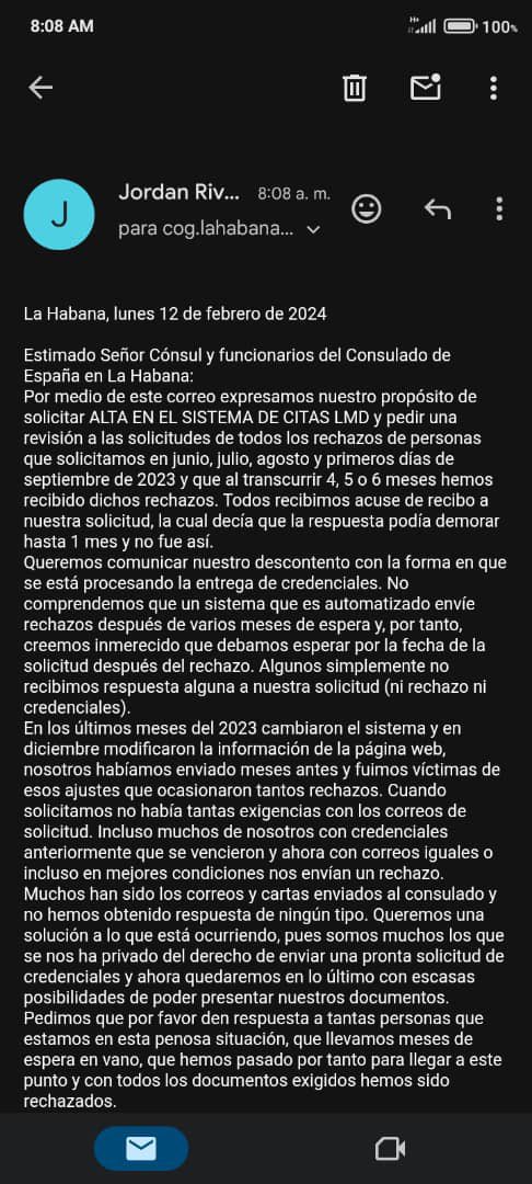 velz29191's tweet photo. Miles de pdf han sido rechazado #ConsEspLaHabana cuando se tomarán acciones al respecto???Pedimos que solucionen el problema y que nos den Alta en el Sistema de Citas LMD #SOS https://t.co/sDyUFe5XOU