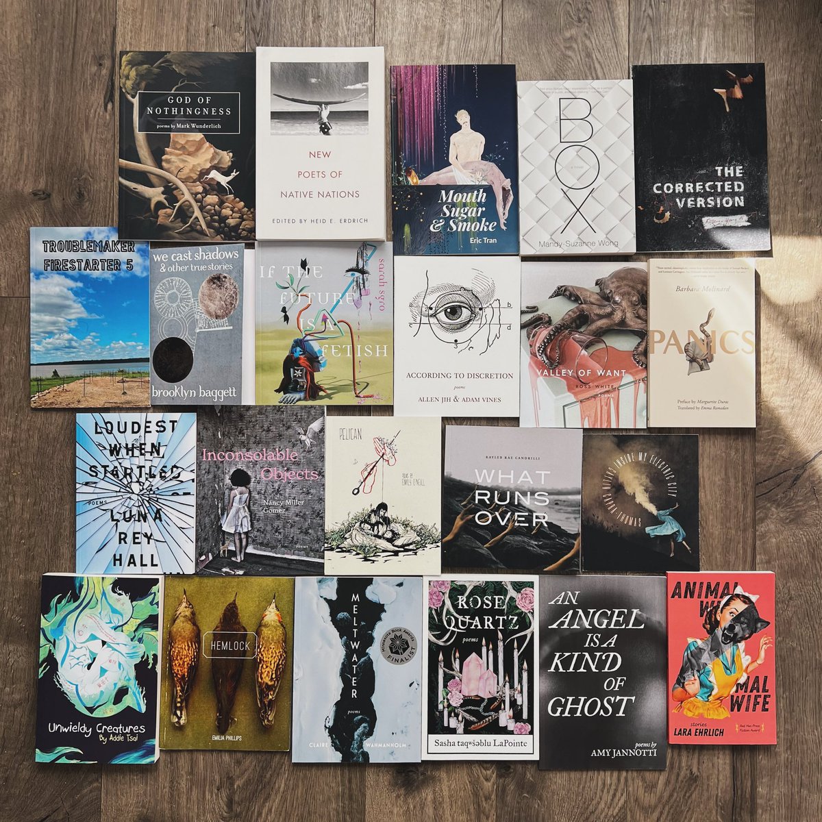undermeyou (@emily_perkovich) on Twitter photo AWP haul — <a href="/MarkCWunderlich/">Mark Wunderlich</a> @heideerdrich <a href="/MandySuzanneW/">Mandy-Suzanne Wong</a> <a href="/trblmkrfrstrtr/">TROUBLEMAKER FIRESTARTER</a> @_sgrotesque <a href="/rosswhite/">Maybe: Ross White</a> <a href="/lunareyhall/">luna rey hall (UPDATES ONLY)</a> <a href="/nmillergomez/">nancy miller gomez</a> <a href="/CaylinCT/">Caylin Capra-Thomas</a> @addiebrook <a href="/cursetheground/">A N G E L 𐀔 B U G</a> <a href="/DiodeEditions/">Diode Editions 🇵🇸🇵🇸🇵🇸</a> @YesYesBooks <a href="/FeministPress/">Feminist Press</a> AWP haul — <a href="/MarkCWunderlich/">Mark Wunderlich</a> @heideerdrich <a href="/MandySuzanneW/">Mandy-Suzanne Wong</a> <a href="/trblmkrfrstrtr/">TROUBLEMAKER FIRESTARTER</a> @_sgrotesque <a href="/rosswhite/">Maybe: Ross White</a> <a href="/lunareyhall/">luna rey hall (UPDATES ONLY)</a> <a href="/nmillergomez/">nancy miller gomez</a> <a href="/CaylinCT/">Caylin Capra-Thomas</a> @addiebrook <a href="/cursetheground/">A N G E L 𐀔 B U G</a> <a href="/DiodeEditions/">Diode Editions 🇵🇸🇵🇸🇵🇸</a> @YesYesBooks <a href="/FeministPress/">Feminist Press</a>