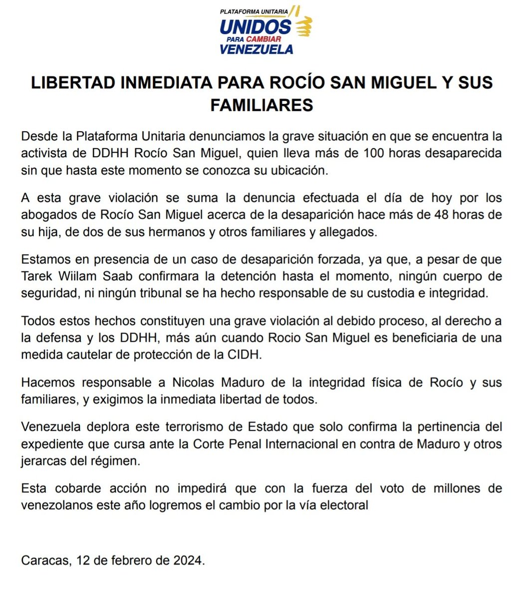 Unidad Venezuela tweet media