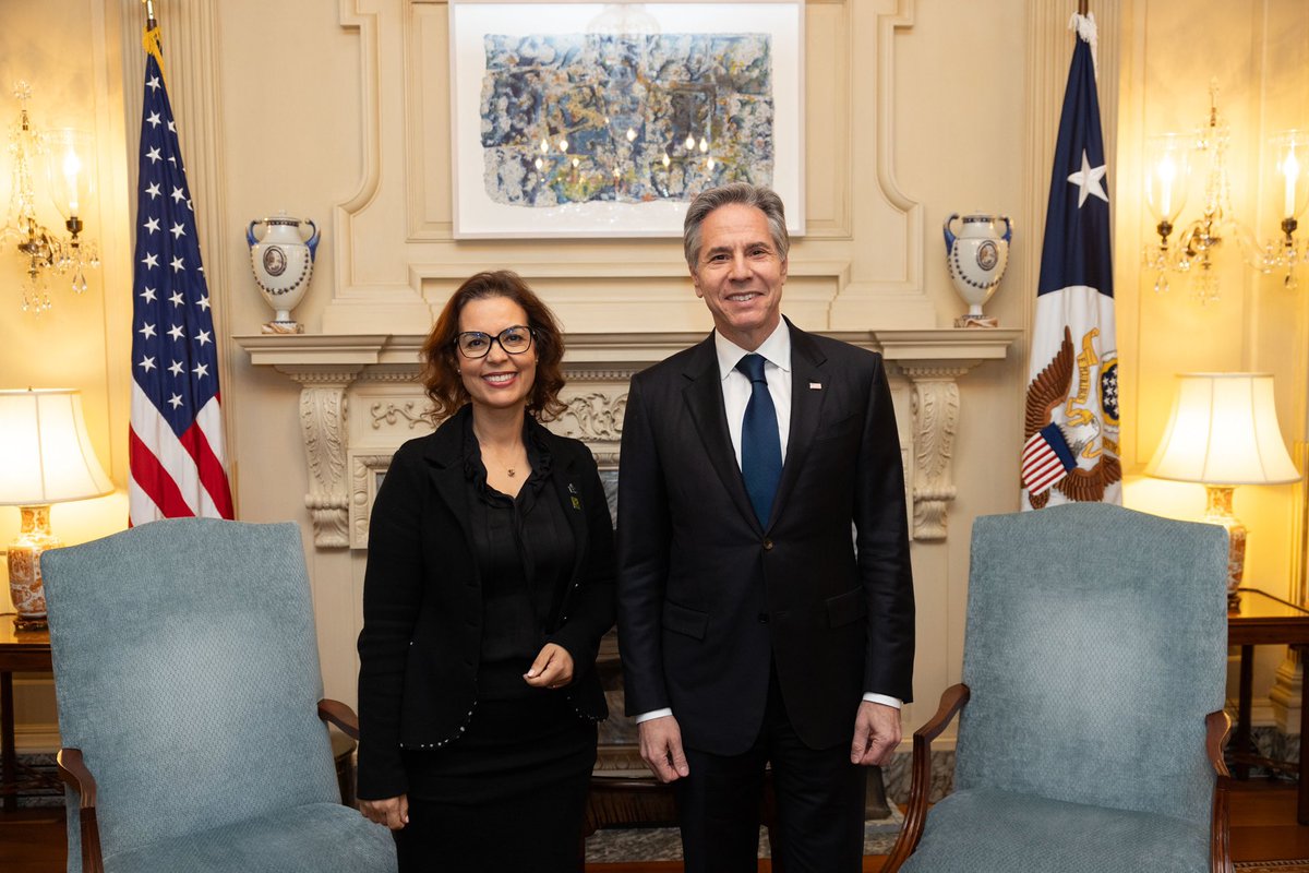 Wonderful to meet with @SecBlinken, @StateDept on my recent visit to the US, to discuss the Vision for Adapted Crops and Soils (VACS) and our shared commitment to leveraging science, innovation, and partnerships to address global food security. #WithScienceWeCan