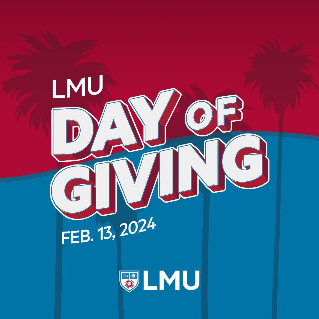 Tomorrow is the day! Let's give together, Seaver! Join us tomorrow for LMU's Day of Giving to help raise funds that go towards scholarships, research, and capstone projects. Your gifts of any size make a big difference to everyone in the LMU Community! #lmudayofgiving #lmuseaver