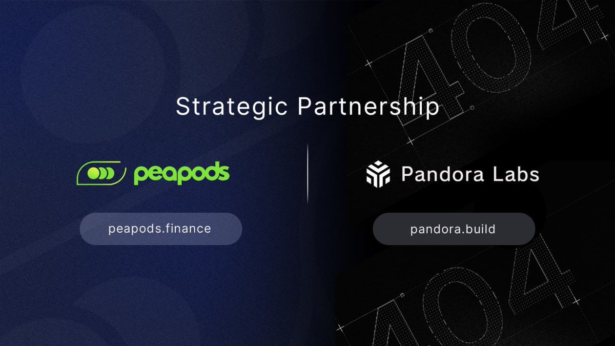 PeapodsFinance's tweet photo. We are thrilled to be named as an official partner of @Pandora_ERC404 🤝

🫛 We can now also confirm that $pPDRA holders and LPs will enjoy the same benefits as #PANDORA holders👀

You can earn yield by wrapping into the pPDRA pod &amp; still be eligible for airdrops🪂 https://t.co/TrQn6mtN5G