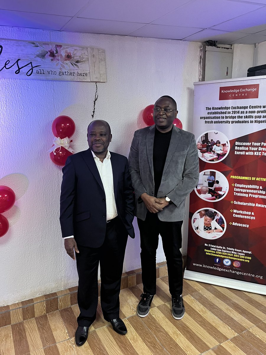 charlesnwodojr's tweet photo. Please join me to appreciate my dear friend and brother @jamesagada for headlining our GAP 7 graduation event as Guest Speaker. James,the founder of Ixzdore Laboratories Ltd was previously the MD of CWG Plc and holds a first class degree in Electronics Engineering , and an MBA. https://t.co/TyAFjZEFjN