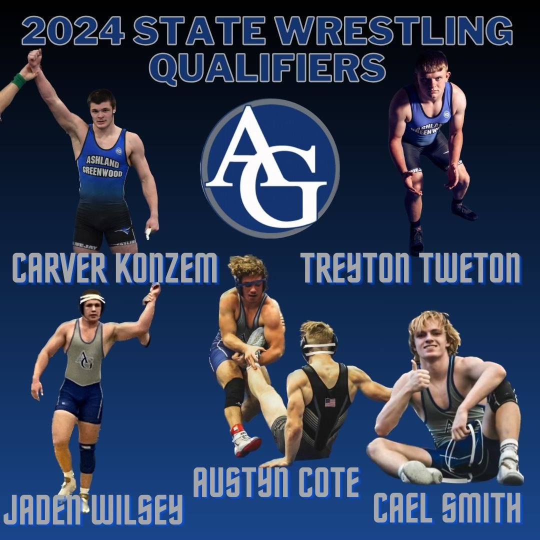 Everyone is invited to the STATE WRESTLING SEND OFF! 

Cheer on Austyn, Jaden, Treyton, Carver, Cael, and Coaches as they make their way to Omaha to compete in the NSAA State Wrestling Championships.

Wednesday, February 14
4 Way Stop - Downtown Ashland 
Meet at 5:20 PM