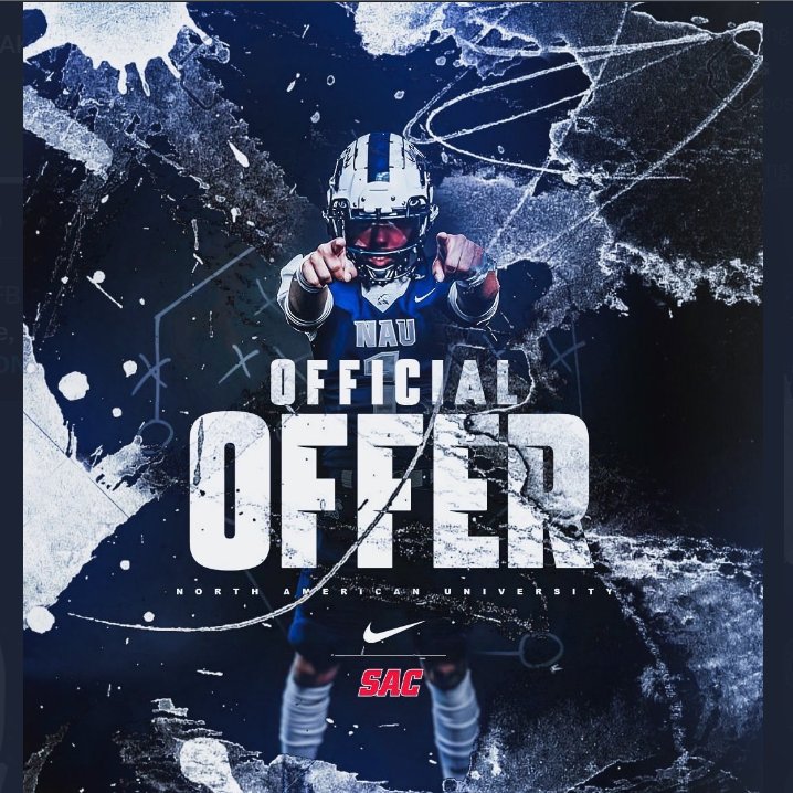 After a great conversation with @Coachquenau I have been blessed to receive my 1st Offer From NAU‼️ @KnightenJaylon @CoachjakeNAU <a href="/Coach_Sincere/">Richard Sincere Jr</a> <a href="/CoachRichDavis/">Richard Davis</a> <a href="/_BPORTFootball/">Brazosport Football</a> 
#2TALLIONTAK3OVER #GoStallions