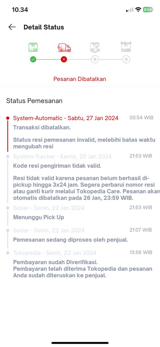 zoofiq's tweet photo. @ezash Spill ah kelakuan ni kurir. 
Pesanan pertama gak diambil ambil 3x24 jam sampe batal. 

Pesanan kedua perjalanan dari 27 Januari sampe nya 3 Feb 🤪🤪🤪 https://t.co/yr88WYDGvD