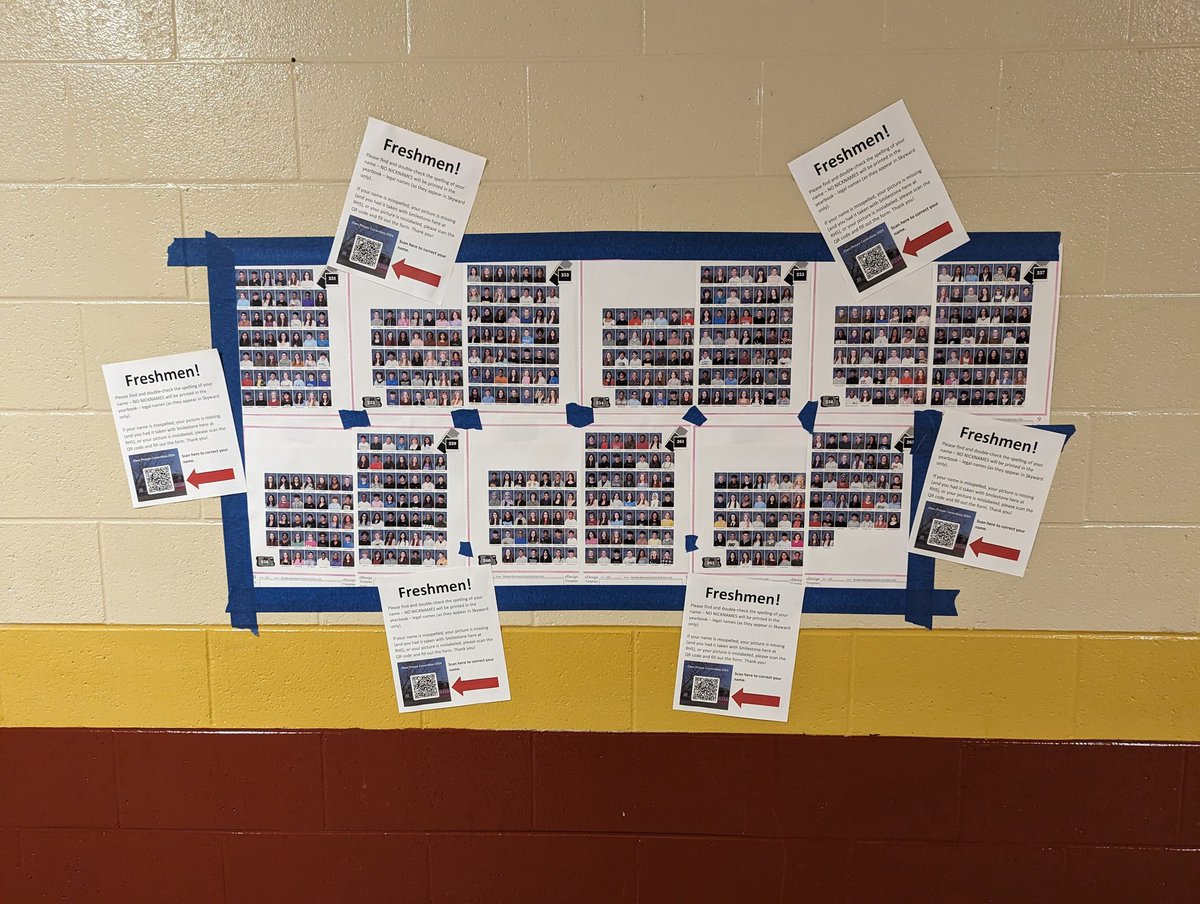 Attention all Junior, Sophomore, and Freshmen Warriors! You have until Friday 2/16 at 3:30pm to verify your name for the yearbook! If all is spelled correctly, DO NOTHING. If there is a misspelling or other error, scan the QR code! <a href="/RiverdaleHighTN/">Riverdale HS</a> @HJYearbook <a href="/StucoRiverdale/">RHS STUCO</a>