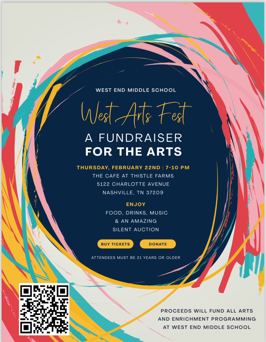 There’s still time to get your ticket to next week’s West Arts Fest. We’ll have great food - great auction items - all for a great cause. app.memberhub.gives/westartsfest/E…