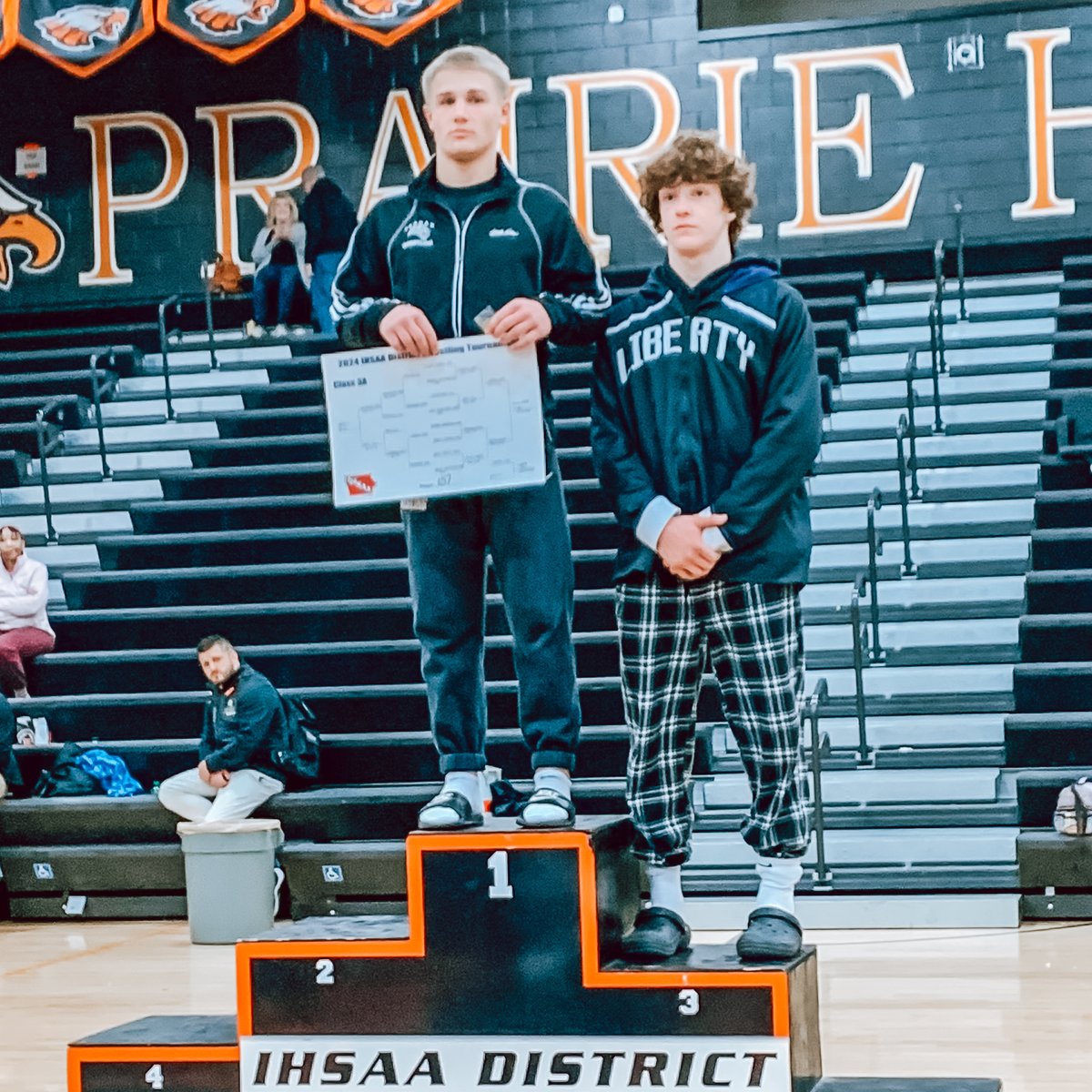 Congratulations to Liberty High's wrestlers Gavin Benton, Vincenzo Lima, and Landon Bell for qualifying for State! 🎟️
