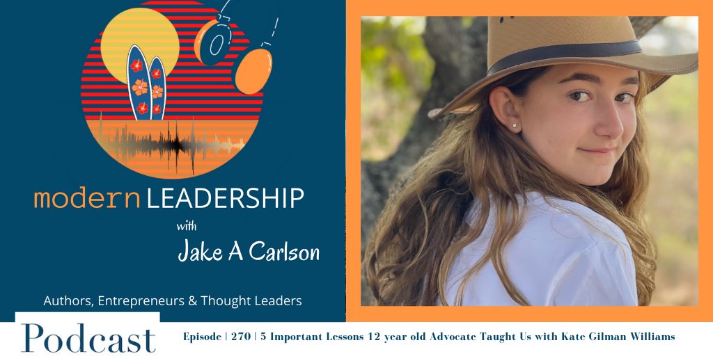 jakeacarlson's tweet photo. 5 Important Lessons 12 year old Advocate Taught Us with Kate Gilman Williams [Podcast] https://t.co/72mYwMaQaM #letsgoonsafari #animaladvocate #bornfreeusaambassador #kidscansaveanimals #project15 #philanthropic #modernleadership https://t.co/rF3WFvh9Ge