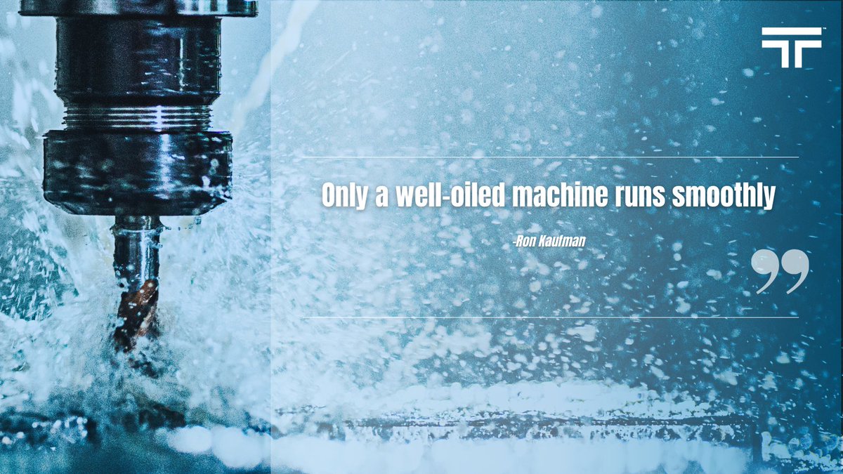 TowerMWF's tweet photo. Precision in every drop! Elevate your machining game with the fluid that keeps your machines functioning in top gear!
#TowerMWF #industriallubricants #metalworkingfluids #hazardfree #machining #metalworkinglubricants #MotivationalMonday #MetalworkingMonday #Quotes https://t.co/U1QuKYB4Dl