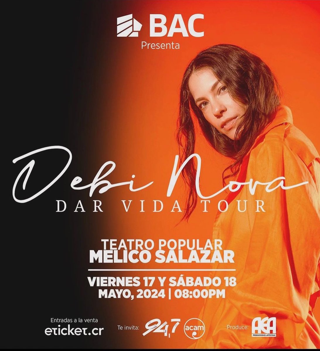 debinova's tweet photo. COSTA RICA, MEXICO, PUERTO RICO!!!! 

Comienzan lo conciertos para presentar mi nuevo álbum • Dar Vida 🕊️

Pronto les iré contando más y ojalá sumando más y más fechas!!! 

Feb 28 - PR (acústico) 
May 17/18 - CR 
May 22 - Mx https://t.co/K9QWguPtyD