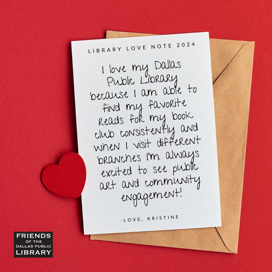 Share your love for libraries this National Library Lovers' Month! Send a Love Note and tell us why your library holds a special place in your heart. Click here to spread the love: supportdpl.org/why-we-love-dpl #ShareYourLibraryLove
