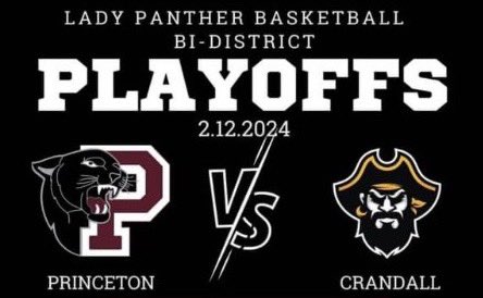 At halftime of the Bi-District round of basketball playoffs, the Lady Panthers lead Crandall, 18-15.