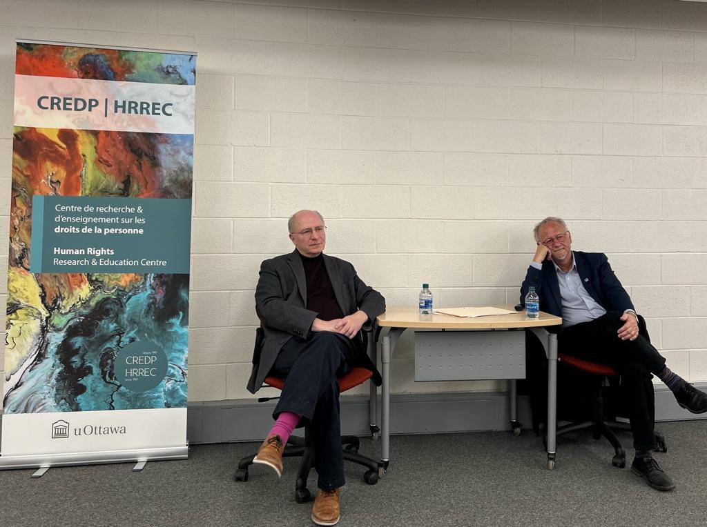 uOttawaHRREC's tweet photo. It was a pleasure to welcome @fernanddev, former @UN Special Rapporteur on Minority Issues at the #HumanRights Research &amp; Education Centre today! https://t.co/mTc2jYm6Xr
