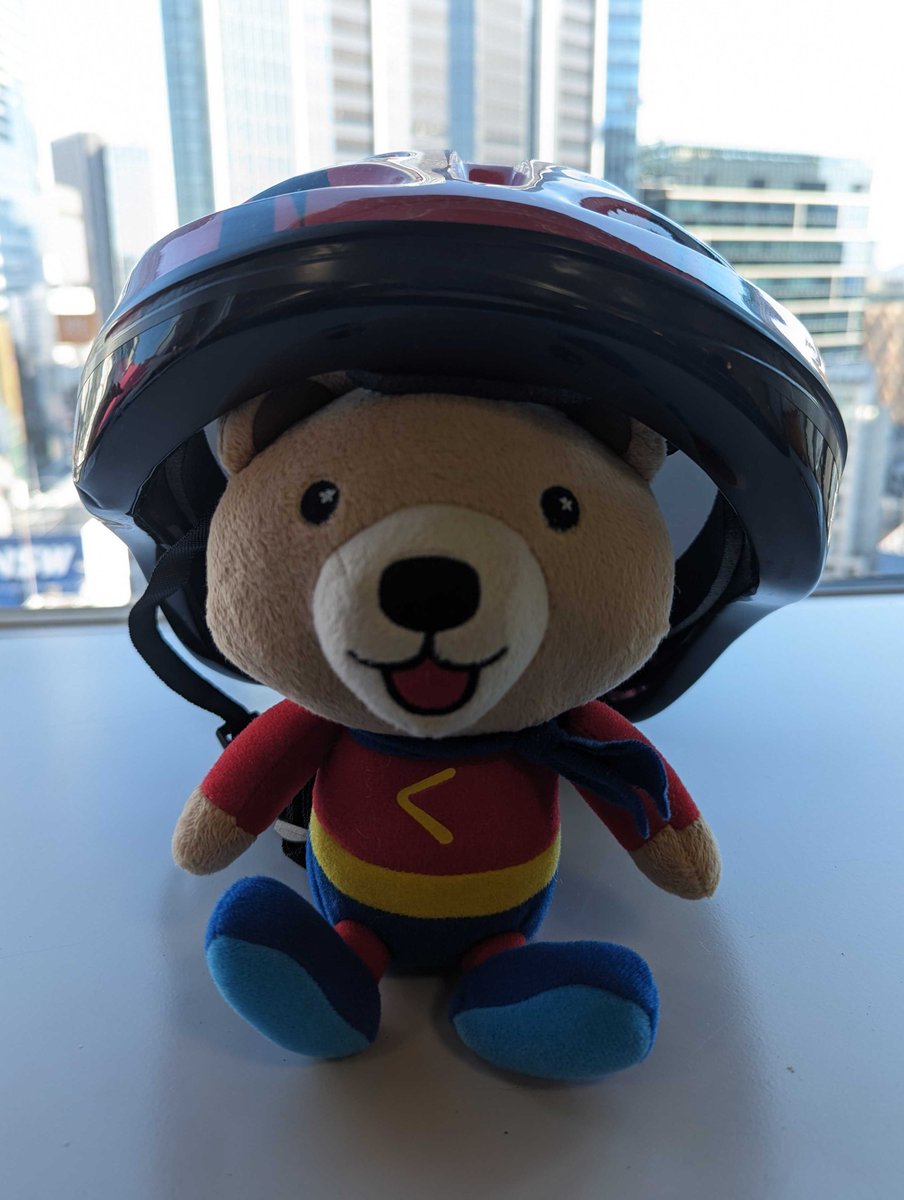 🎬🐻くまポン劇場🐻🎬 おっはようございまーす😆 渋谷の空からこんにちは！ 今日はとっても良いお天気なので、 くまポンはサイクリングをするみたいです  🚴‍♂️💨 ＃GMO ＃GMOインターネットグループ ＃くまポン #企業公式が毎朝地元の天気を言い合う #企業公式相互フォロー