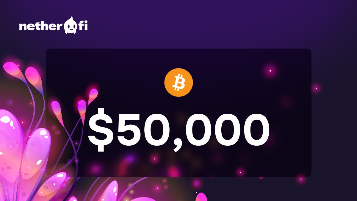 netherlabs_'s tweet image. 🚀 1BTC = $50,000 🚀

Progress to $1M #BTC : 5%

💜Trade with #netherfi all the way up on #BaseChain 

👉nether.fi/#/trade

#perpetuals #Bullrun2024 #btc50k