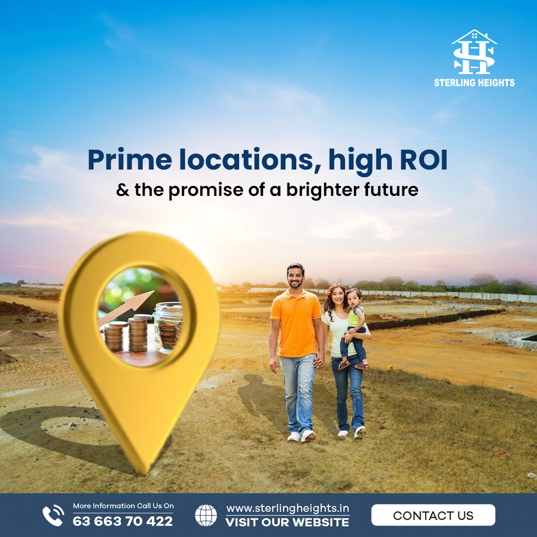 Sterling_hyd's tweet image. Discover the epitome of strategic investment with our properties in prime locations. Offering high Return on Investment (ROI), each plot is not just a piece of land but a gateway to a brighter future.

#Sterlingheights #StrategicInvestment #PrimeLocationProperties