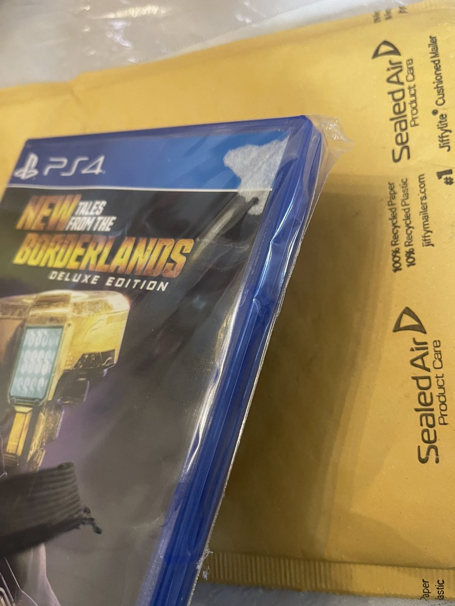 CameronADeBerry's tweet photo. @GameStop from that same order &amp; exchange for a factory sealed copy, you sent me this!  You can see the pricing sticker residue on it and the games being place in a plastic Blu-ray sleeve.  I was promised factory sealed! Unless factory sealed, you can’t guarantee it’s new! @FTC https://t.co/uZiAjtsFuw