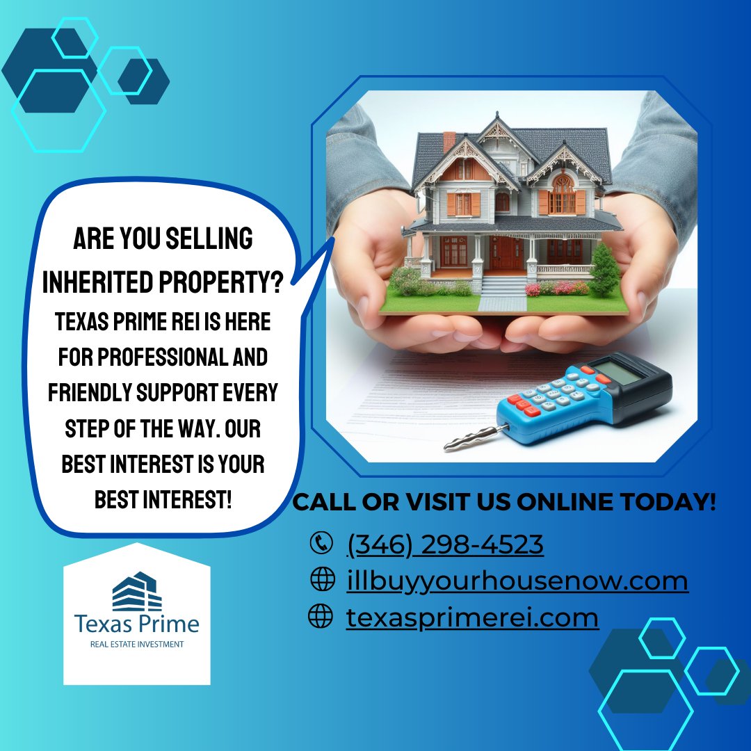 TexasPrimeREI's tweet photo. 𝗧𝗿𝗮𝗻𝘀𝗳𝗼𝗿𝗺 𝗬𝗼𝘂𝗿 𝗜𝗻𝗵𝗲𝗿𝗶𝘁𝗮𝗻𝗰𝗲 𝗶𝗻𝘁𝗼 𝗢𝗽𝗽𝗼𝗿𝘁𝘂𝗻𝗶𝘁𝘆:  Let Texas Prime REI be your trusted partner in this pivotal moment, guiding you every step of the way toward unlocking the full potential of your inheritance
 👉https://t.co/eDcJqKPTM3 https://t.co/JlgNybDcHE