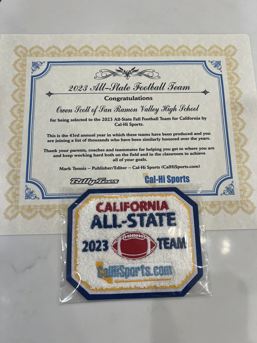 Honored and grateful to have made the <a href="/CalHiSports/">Cal-Hi Sports</a> All-State Junior team!