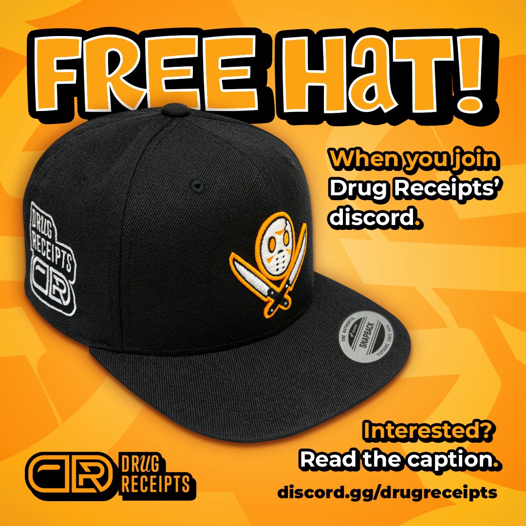 DrugReceipts's tweet photo. Snug a free Drug Receipts Kill Team Halloween Snapback Hat when you become part of the DRx Pharmilia!

Simply join our Discord, re-share this post and tag 3 friends and we will send you a free Drug Receipts hat (with mind-altering DRxPerience augmented reality).

We are part of #Web3 unicorn @futureverse and offer mind-altering streetwear for both your digital avatars and for your wrinkly analog skin suits. Blow people's minds with DRxPerience Augmented Reality animations that bring your clothing to life!

This limited-time offer is only available while supplies last. Hurry and get yours! Come and discover why the Drug Receipts community hits different.

Click here for details: https://t.co/7B0CUsqeVV