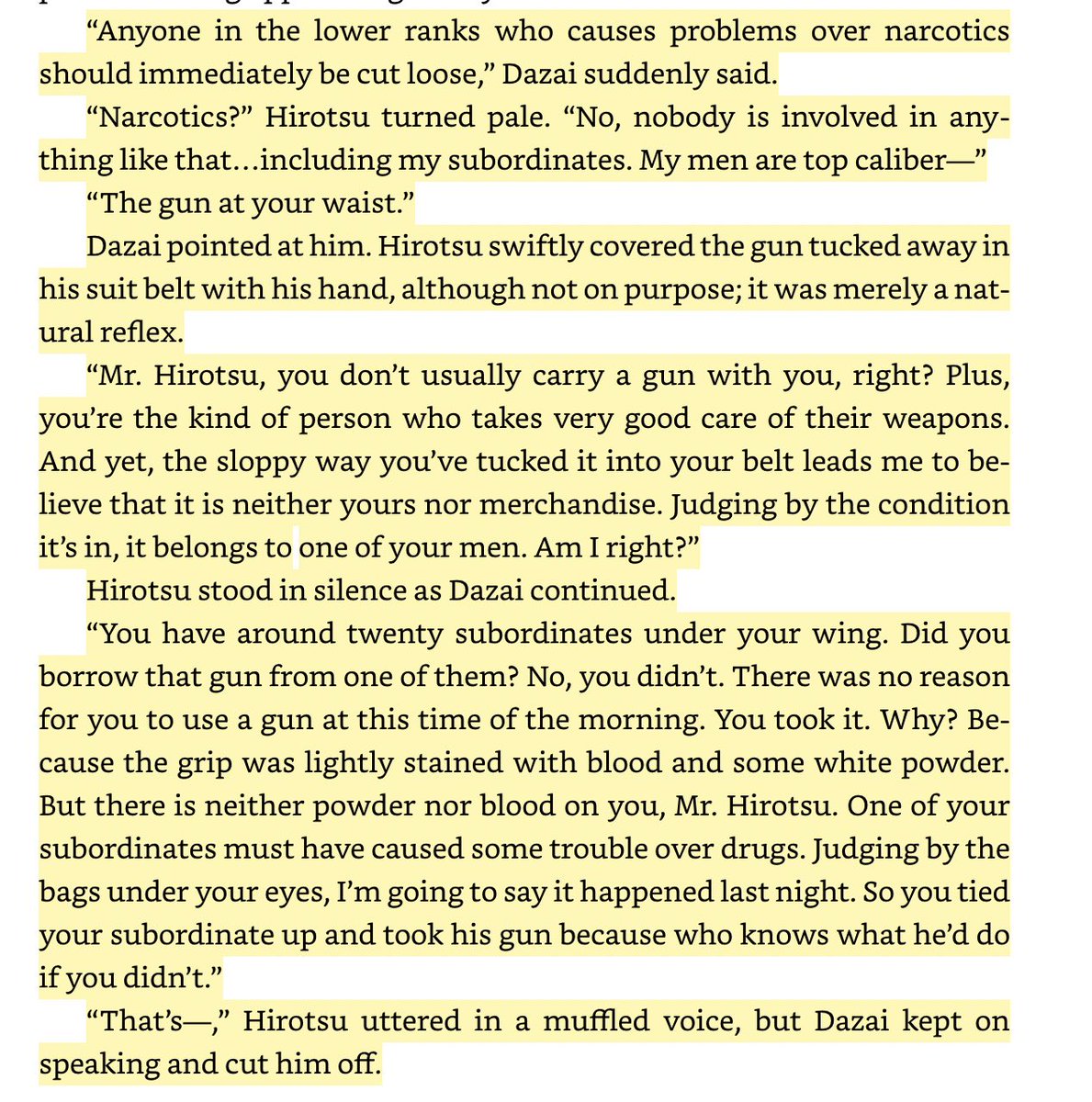 Evieeye_'s tweet photo. This is one of my fav parts of Dark Era I feel like it encapsulates PM Dazai perfectly https://t.co/RLlJlkiTPD