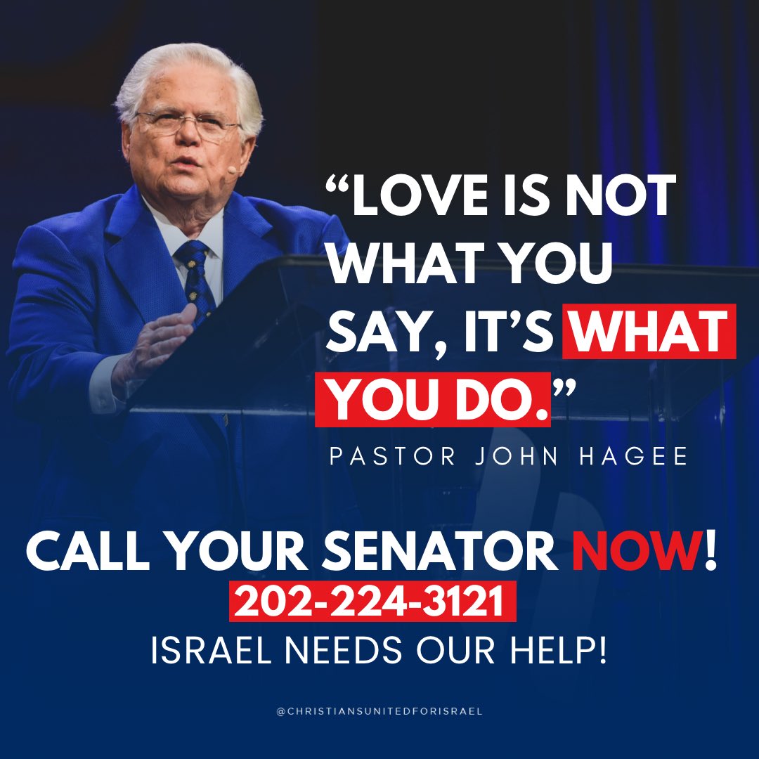 CUFI's tweet photo. Call your Senator at (202) 224-3121 and ask them to support the Foreign Aid Package, which provides emergency aid to Israel. https://t.co/cjsdVyoWBP