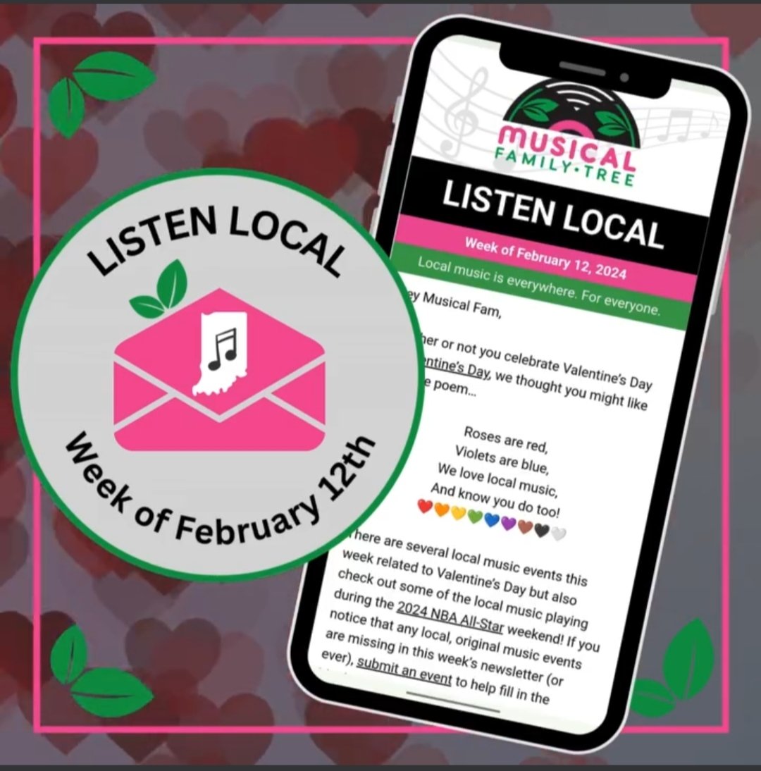 If you haven't already seen it, be sure to check your inbox for this week's Listen Local newsletter! You can subscribe on our website or view it here: musicalfamilytree.org/listen-local/0… #listenlocal