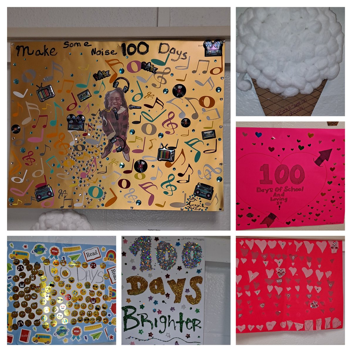 McWisdom4Edu's tweet photo. A few posters created by our @PleasantvilleES 1st graders to recognize the #100DaysOfSchool Milestone! Whether it's Day 1 or 100, we strive to #LightTheFireWithin to reach #DestinationExcellence! https://t.co/LJwWv8c4uA