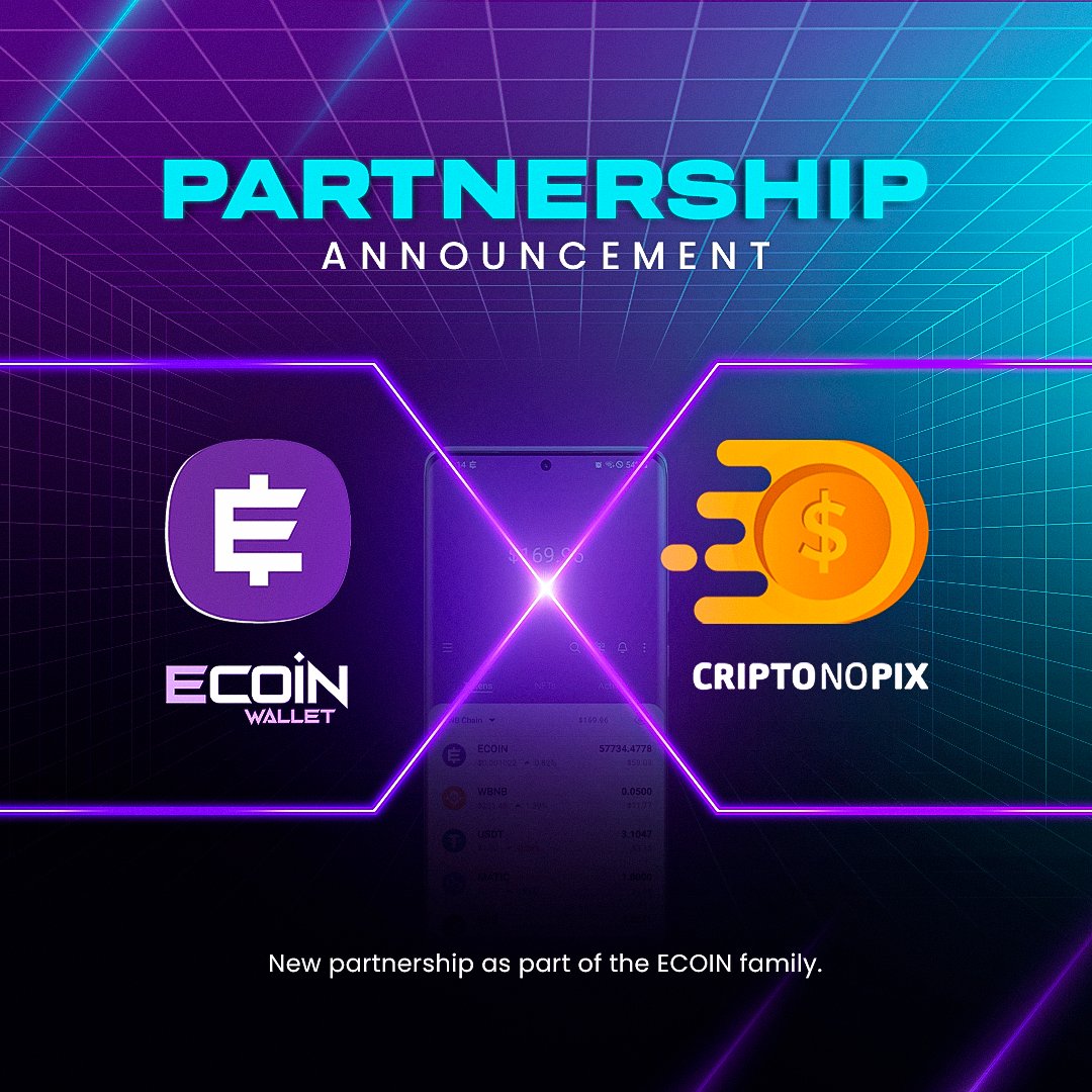 ECoin_Finance_'s tweet photo. Innovative Partnership Announcement: ECOIN Wallet and Cripto no PIX

We are thrilled to announce the strategic partnership between ECOIN Wallet and the @criptonopix platform, bringing a more efficient and accessible cryptocurrency purchasing experience to all users. 🔥

📌 From now on, ECOIN Wallet expands its buying and selling options by integrating the revolutionary PIX system, allowing our users to purchase ECOIN and other tokens quickly, securely, and conveniently directly through our Dapp, accessing Cripto no PIX.

a) Download our Wallet directly on Google Play: https://t.co/sdlO7RBaot
b) In our Wallet, click on the "DApps" section and then access Cripto no PIX to make your first purchases or sales via PIX.

#Partnership #EcoinWallet #Criptonopix #ECOIN #NIX #EcoinFinance #Crypto #Cryptocurency #CryptoNews #BNB #Binance #BTC #Bitcoin #ETH #Ethereum