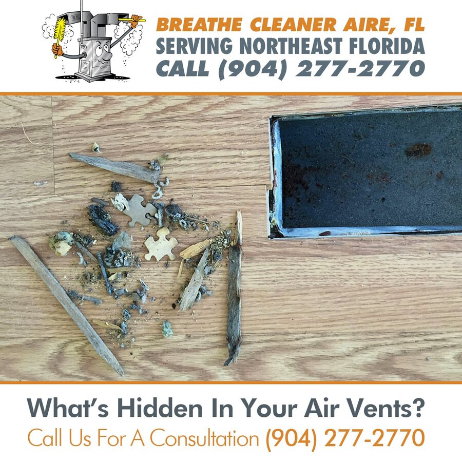 Do you really know what's hidden inside your #AirVent? #BreatheCleanerAireFL can get right inside your #AirVent with our LED video camera and watch a live capture on our video screen. If you are in the #NortheastFlorida region then call us for a inspection on (904) 277-2770.