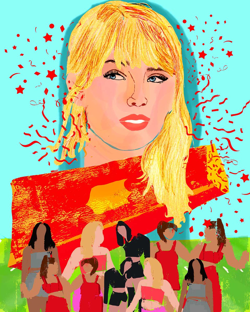 Taylor and The Swifties for the win 🏈 #TaylorSwift #swifties #SuperBowl2024 #illustration #digitalpainting