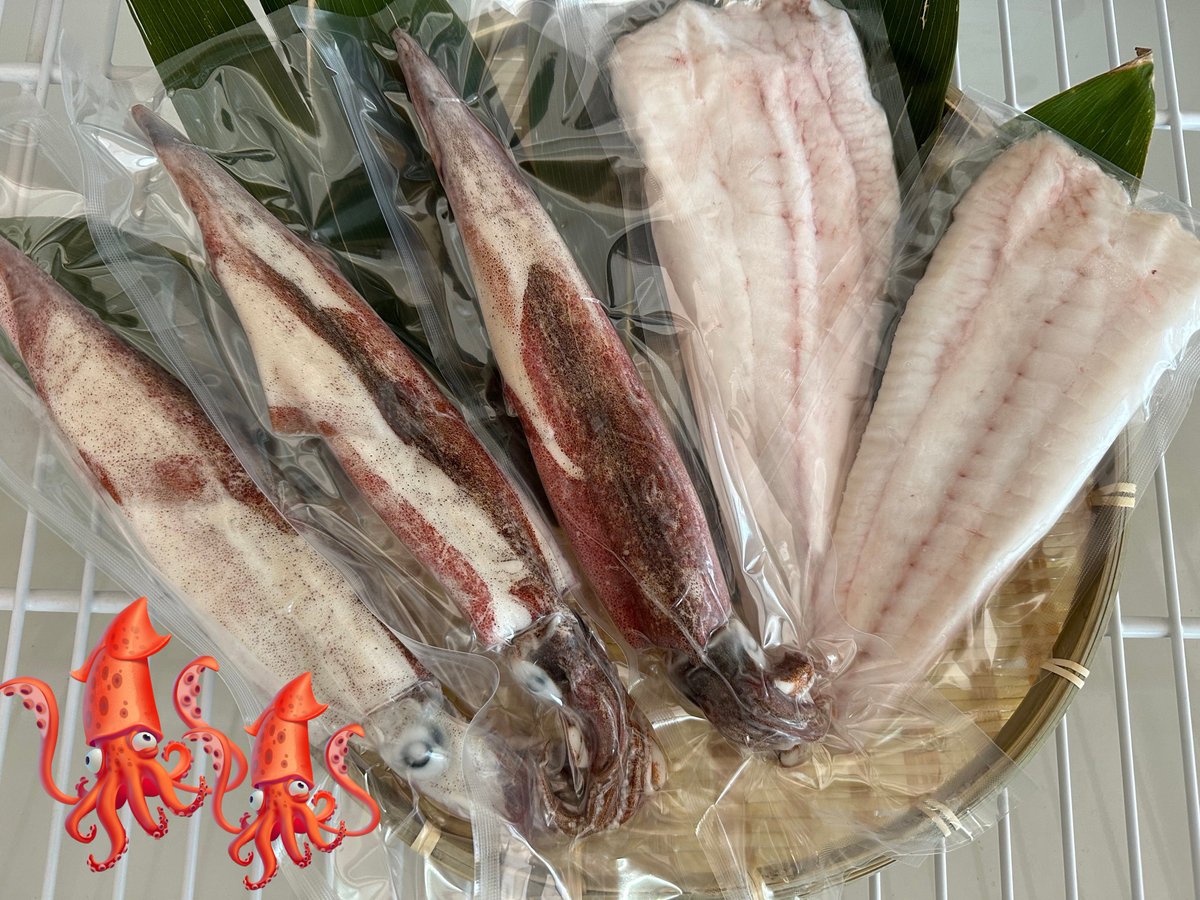 SatoshiKoeda's tweet photo. そのまんまヤリイカ＆ピラメBP①🐟🦑

瞬間冷凍した小分けしたイカ5杯とピラメロイン2つお一人様にforYou!!

RT&amp;フォローで参加ok！！

締切日時2月16日(金)23時まで!!

ヨロスコぴーす✌️

#青森 #プレゼント #懸賞 #イカ #魚ぶっぱなしおじさん https://t.co/qakP5cnkn2