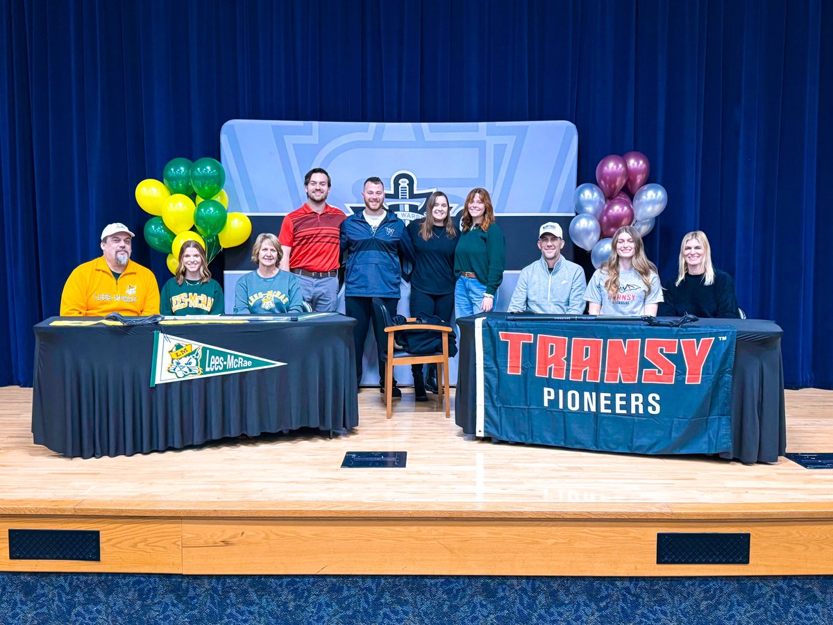swhsgirlslax's tweet photo. Another great day to be a Spartan, 2 extraordinary student athletes signed collegiately! Congratulations to Presley Helton for signing to Transylvania University &amp; Faith Duff for signing to Lees McRae College! We are so proud of you &amp; wish you both the best! Keep being great! 🥍 https://t.co/3CGKgdAdJa