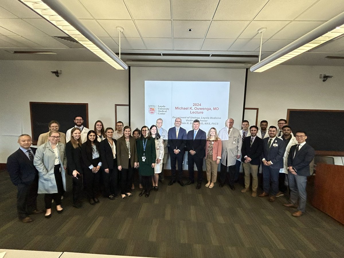 Loyola Urology (@loyolaurology) on Twitter photo It was pleasure to learn from <a href="/ben_breyer/">Benjamin Breyer</a> at our annual VP Lecture! Highlights included:
🫘conservative management of grade 5 renal lacs
💦 it’s never wrong to place a SPT
👯♀️ keep a farmer’s mentality and find multiple mentors
Heartfelt thanks to Dr Michael Ouwenga’s family It was pleasure to learn from <a href="/ben_breyer/">Benjamin Breyer</a> at our annual VP Lecture! Highlights included:
🫘conservative management of grade 5 renal lacs
💦 it’s never wrong to place a SPT
👯♀️ keep a farmer’s mentality and find multiple mentors
Heartfelt thanks to Dr Michael Ouwenga’s family
