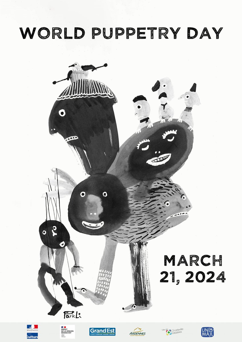 puppetvision's tweet photo. Love the poster for this year's #WorldPuppetryDay by Taiwanese artist Park Li. #WPD2024 #UNIMA https://t.co/JZqiFBxsJ0