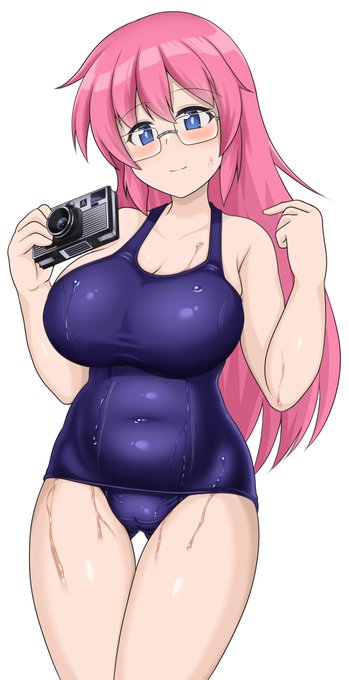 スク水家奈ちゃんもボテ差分作ったよ。 