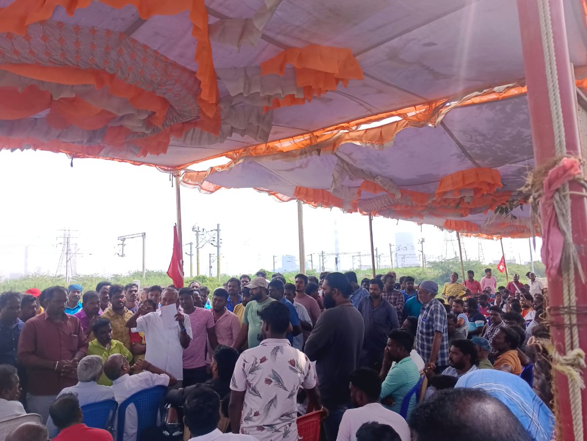 prabha27990's tweet photo. NTECL #1500MW# வேலை நிறுத்தம் தொடர்ந்து பன்னிரண்டாவது நாளாக நடைபெற்றுக் கொண்டிருக்கிறது ஒருவர் கூட நிரந்தரம் இல்லா நிறுவனம்## சம்பள உயர்வை ஒத்துக் கொண்டு தற்போது மறுக்கும் ஏமாற்று நிறுவனம்#ROC இல்லை#NTECL ## தமிழக அரசே நடவடிக்கை எடுத்திடுக## https://t.co/iWq9t58U37