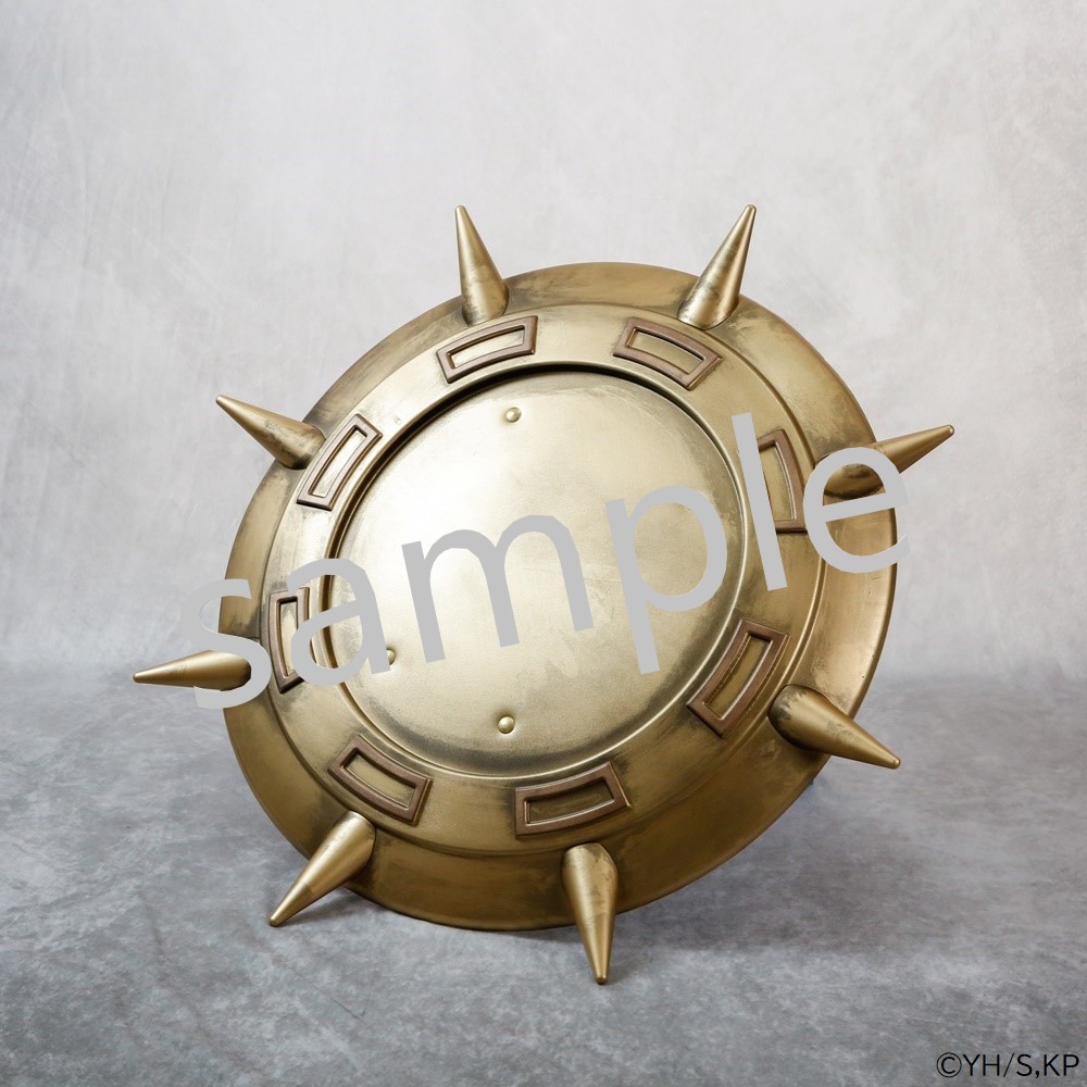 キングダム 武器フィギュア原寸大ヒョウ公の盾KINGDOM 麃公 キングダム』信がヒョウ公から託された盾が、原寸大サイズのフィギュア