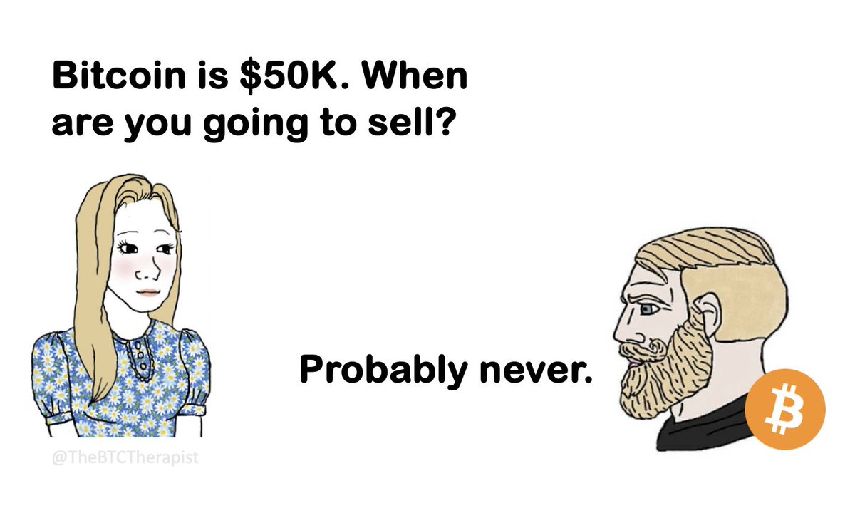 You never sell your #Bitcoin