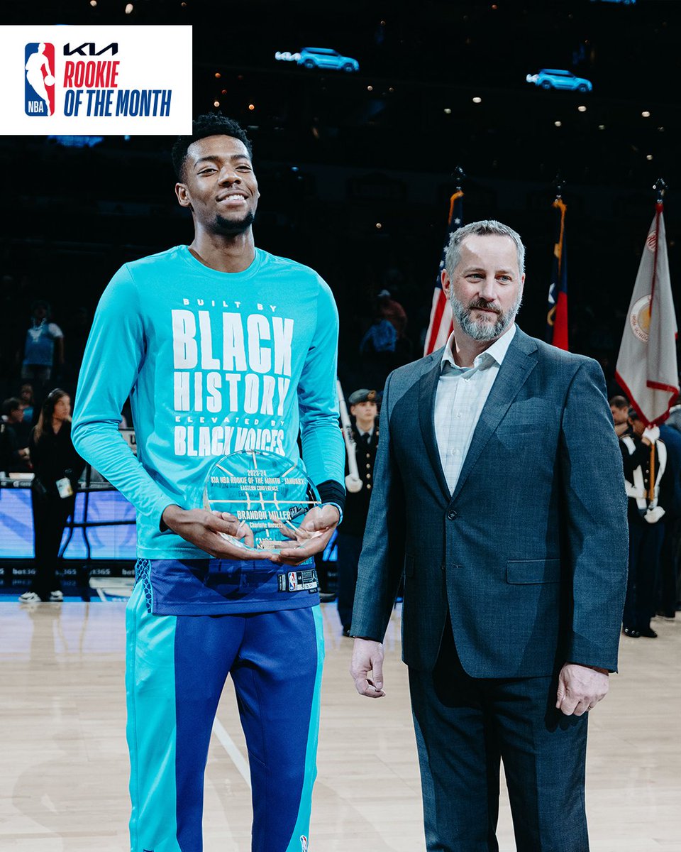 hornets's tweet photo. Give it up for your Eastern Conference Rookie of the month, BMill! 👏🔥

@brandmillerr | @Kia https://t.co/X32CoWVlEU