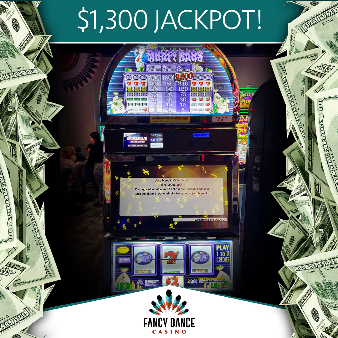 fancy_dance's tweet photo. #Congrats to another #lucky #winner on #MrMoneyBags! 💰
Come out & give this game a spin--you could be next to #win! 🤩
#fancydance #fancydancecasino #casino #getfancy #jackpot #money #moneybags #oklahoma #play #playslots #slot #slotwin #stayfancy #wherewinnersdance #winbig https://t.co/Omj8WiYxw4